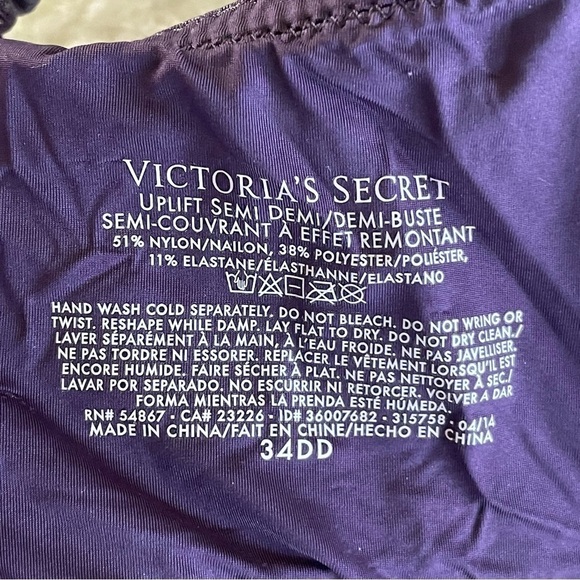 VICTORIA’S Secret Uplift Semi Demi Bra, 34DD - Picture 3 of 6